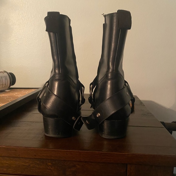 Story Et Fall Black Harness Leather Boots - Picture 3 of 5